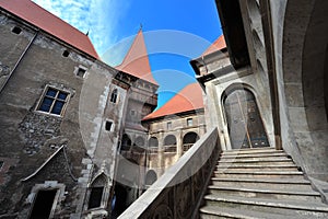 Entrance to Hunedoara medieval castle