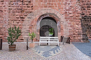 Entrance to the Imperial Palace in Gelnhausen / Germany