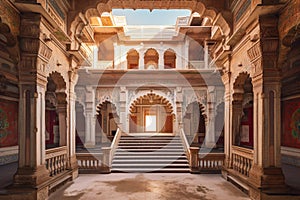 Entrance to the Indian Palace. Excursion in Indian palaces