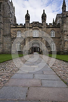 Entrance to King College in Aberdeen, UK