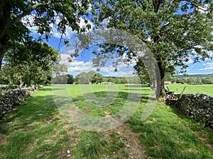 Entrance to a large meadow near, Grassington, Yorkshire, UK