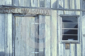 Entrance to Last Chance Saloon in ghost town in CO