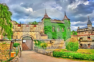 Entrance to Lichtenstein Castle in Baden-Wurttemberg, Germany