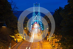 Entrance to the Lions Gate Bridge in Vancouver