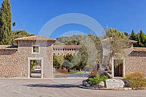 Entrance to Lluc Monastery, Mallorca. photo