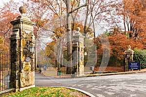 Entrance to Lullwater Park, Atlanta, USA