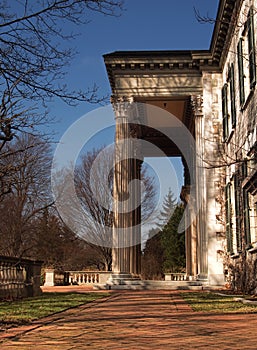 Entrance to a mansion