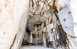 Entrance to a Marble quarry in Carrara, Italy