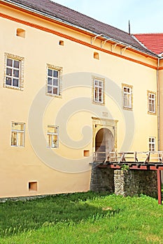 Entrance to medieval Uzhhorod Castle in Ukraine