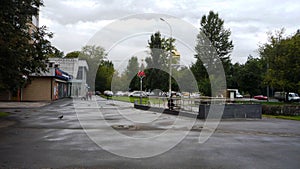 Entrance to the metro Nakhimovsky Prospekt in Moscow