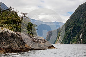 Entrance to Milford Sound by sea