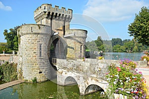Entrance To The Moated Castle La Clayette
