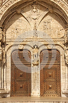Entrance to the Monasteiro dos Jeronimos. Lisbon. Portugal photo