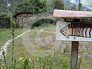 Entrance to the museum, Leymebamba, Chachapoyas, Amazonas, Peru, South America