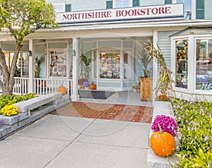 Entrance to Northshire Bookstore in Fall