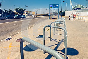 entrance to the oceanografic car park at marine complex in Valencia