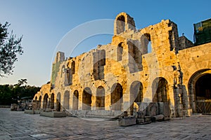 Entrance to Odeon of Herodes Atticus, Acropolis, Athens, Greece...IMAGE