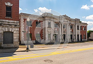 The entrance to the old Baltimore and Ohio railway station in Grafton WV