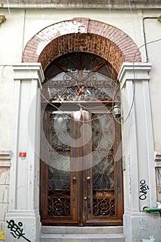 The entrance to an old building in Istanbul