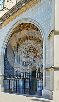 The entrance to the old cathedral