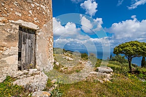 Entrance to the old windmill in Askos