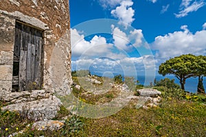 Entrance to the old windmill in Askos