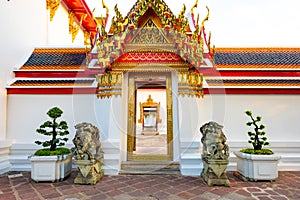 Entrance to the Palace Wat Pho Palace Bangkok Thailand Wat Phra Chetuphon Vimolmangklararm Rajwaramahaviharn