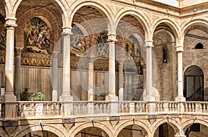 Entrance to Palatine Chapel of the Royal Palace in Palermo