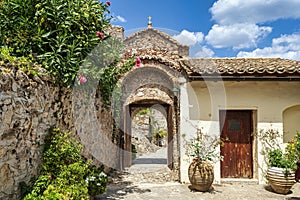 Entrance to Pantanassa Monastery in Mystras photo