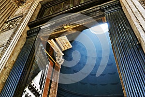 Entrance to Pantheon in Rome