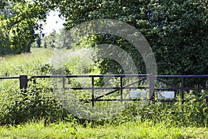 Entrance to a path in the fields