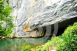 Entrance to Phong Nha Ke Bang Underground River, Caves, Limestone and Karsts Formations (UNESCO World Heritage Site) - Quang