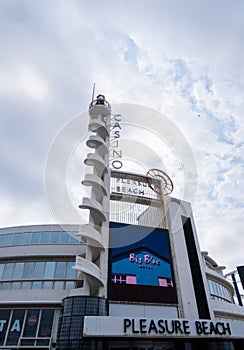 Entrance to the Pleasure Beach Blackpool August 2020