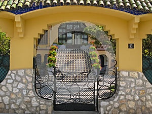 Entrance to residential house, Salou, Spain