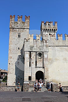 Entrance to Rocca Scaligera, Sirmione, Italy