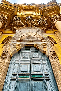 Entrance to Santa Maria Maddalena, a Roman Catholic church in Rome, Italy