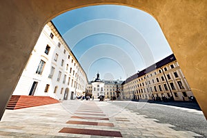 Entrance to the second courtyard of Prague Castle. Prague, Hradcany district, Czech Republic