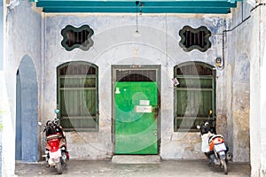 Entrance to a sino portuguese architecture style house