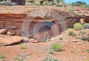 Cave Entrance in the Desert near Winslow, Arizona photo