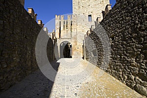 Entrance to the small village of Vigoleno, Italy photo