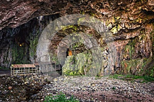 Entrance to the Smoo cave, Durness, Scottish Highland