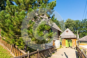 Entrance to a souvenir zone in Kusturica Drvengrad in Serbia