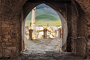 Entrance to the square in the historic town of Motovun.