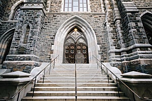 The entrance to St. Mary's Church, in New Haven, Connecticut.