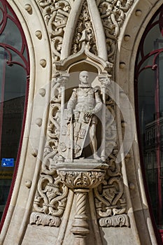 Entrance to the station Rossio in Lisbon