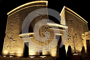 Entrance to the temple of Isis on Philae Island photo