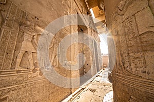 Entrance to the Temple of Kom Ombo built by the ancient Egyptian civilization near Thebes Luxor and Aswan