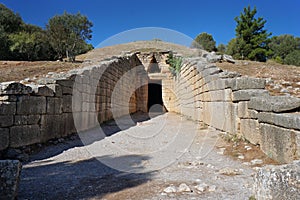 the tomb called the treasure of Atreus in Mycenae photo