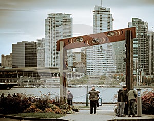 Entrance to the Totem Poles in Stanley Park, Vancouver, BC.