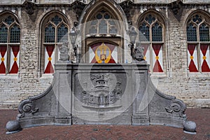 Entrance to the town hall in Middelburg / NL